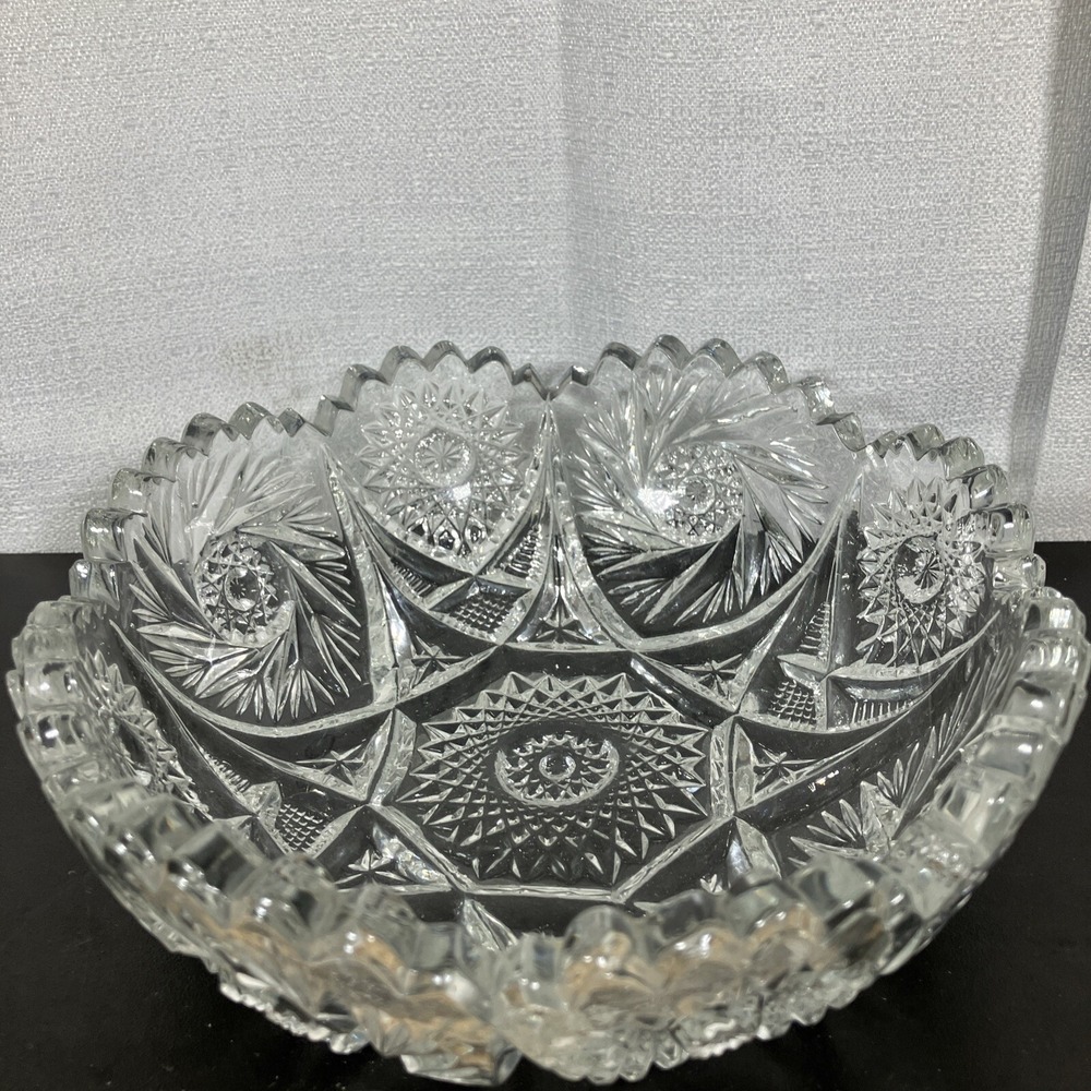 Vintage Imperial Glass Cut Glass‎ Bowl 1950s Candy Decorative